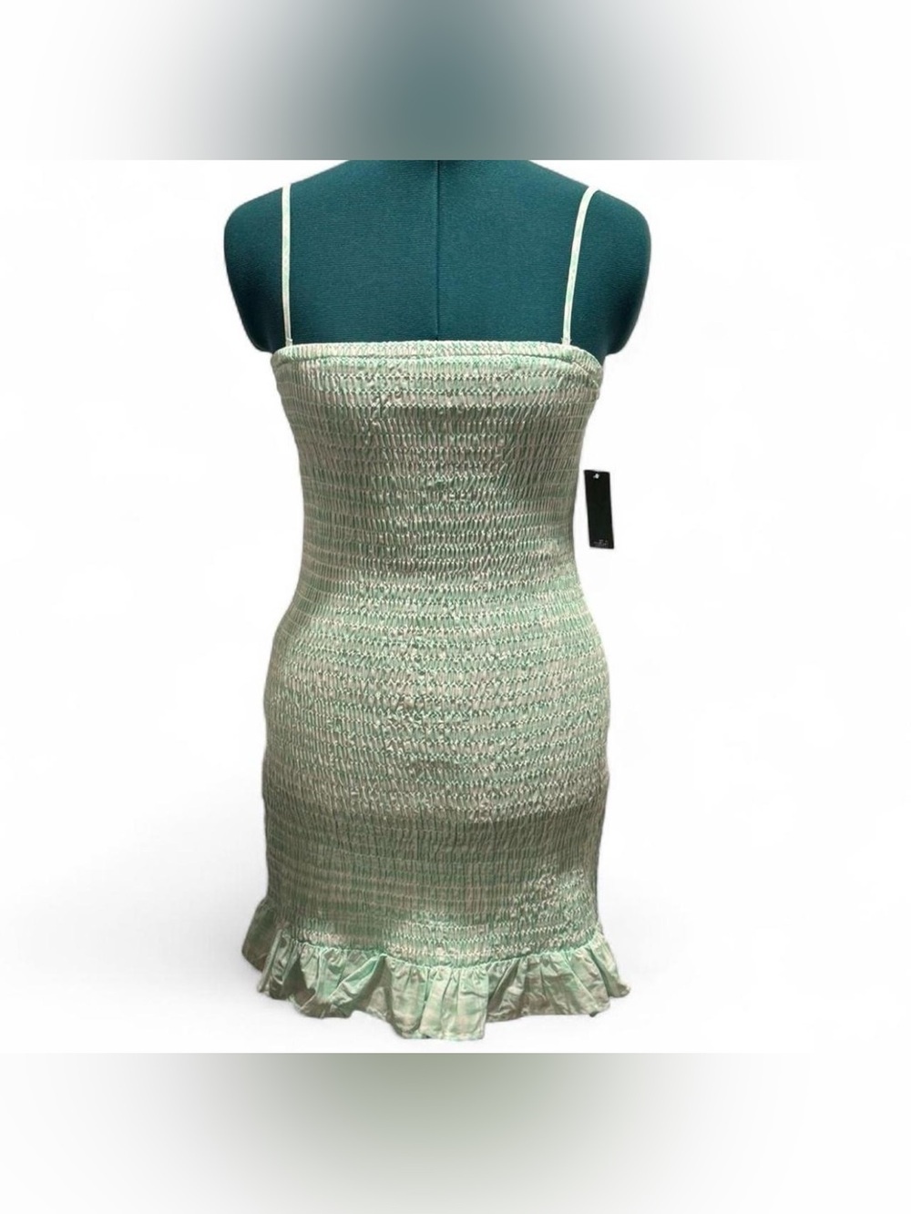 wild fable Light Mint Smocked Spaghetti-Strap Mini Dress
